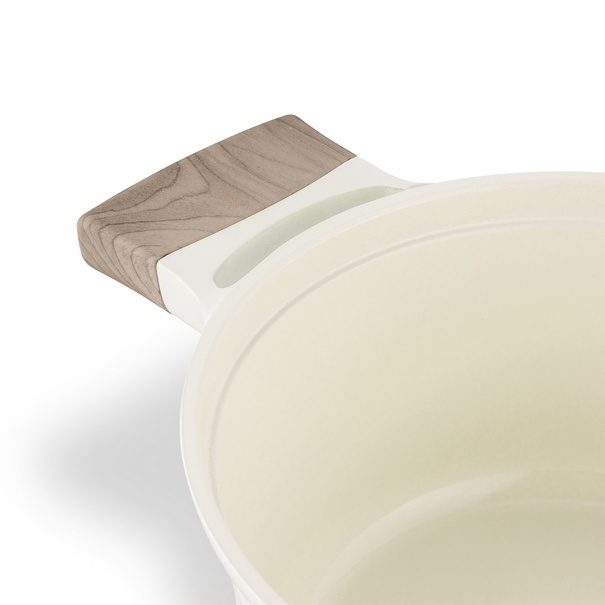 Garnek z powłoką ceramiczną na indukcję Konighoffer Rosti 20 cm 2,5 l kremowy