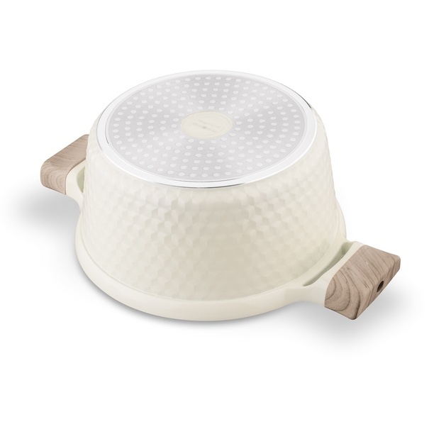 Garnek z powłoką ceramiczną na indukcję Konighoffer Rosti 24 cm 4,7 l kremowy