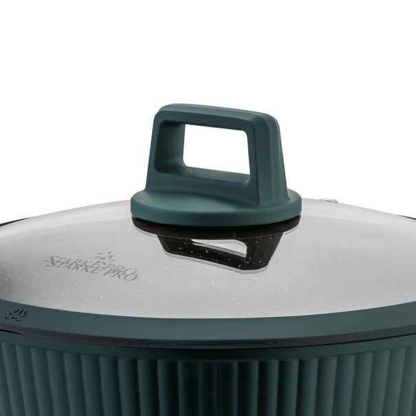 Patelnia marmurowa z pokrywką kr&oacute;tkie uchwyty Starke Pro Eridan 28 cm