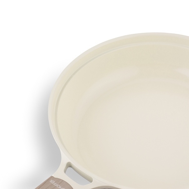 Patelnia z powłoką ceramiczną na indukcję Konighoffer Rosti 24 cm kremowa