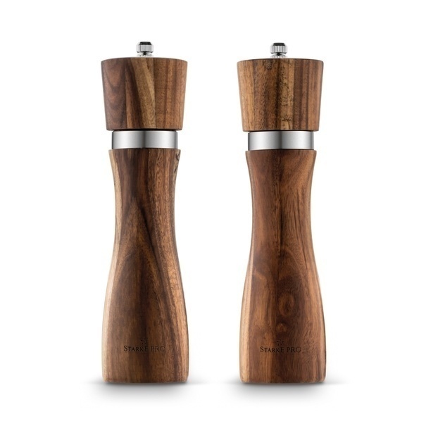 Zestaw 2 młynk&oacute;w ręcznych do soli i pieprzu Starke Pro Aragon
