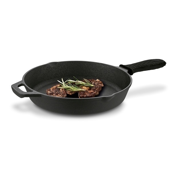 Zestaw 3 patelni żeliwnych z nakładką silikonową Konighoffer 20 cm 24,5 cm 29 cm