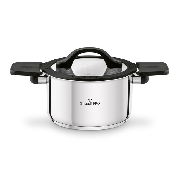 Zestaw garnków nierdzewnych z pokrywkami Starke Pro Creativo 8 elementów