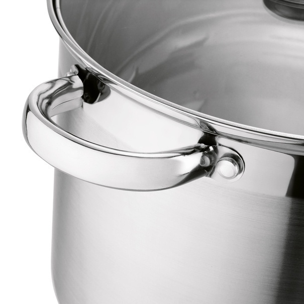 Zestaw garnk&oacute;w prostych ze stali nierdzewnej z pokrywkami Tadar 6 element&oacute;w 6,5 l, 8 l, 10 l