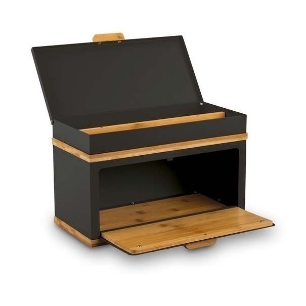 Chlebak stalowy dwupoziomowy Konighoffer Artesano 38 x 18 x 23 cm czarny