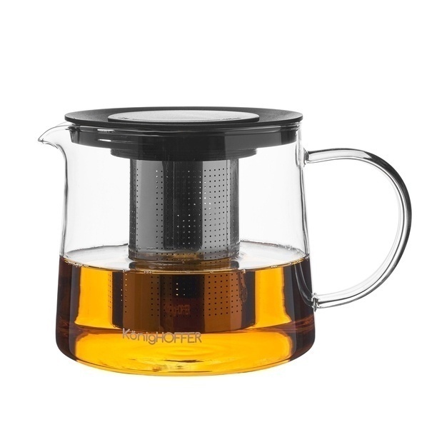 Dzbanek do herbaty z zaparzaczem i czarnym podgrzewaczem Konighoffer Andrea 1,5 l