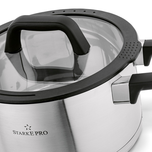 Garnek nierdzewny z pokrywką Starke Pro Rigor 1,7 l
