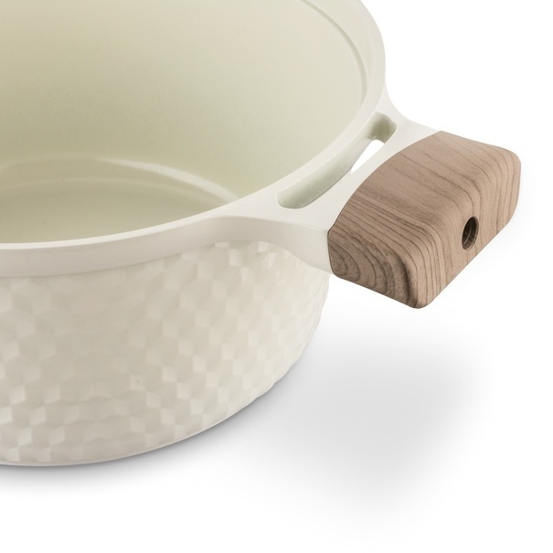 Garnek z powłoką ceramiczną na indukcję Konighoffer Rosti 20 cm 2,5 l kremowy