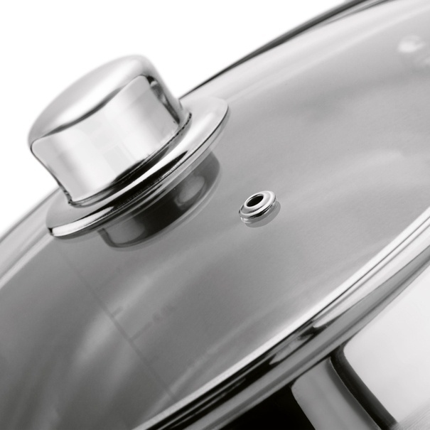 Komplet garnk&oacute;w prostych ze stali nierdzewnej z pokrywkami Tadar 6 element&oacute;w 4 l, 6,5 l, 8 l