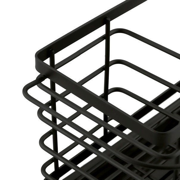 Organizer do zlewu druciany Tadar Trendy 23,5 x 13,5 x 15 cm czarny