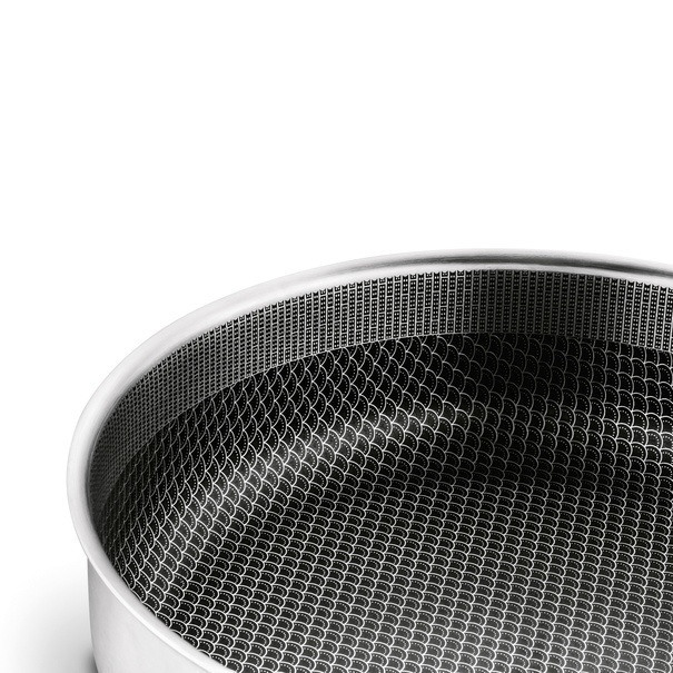 Patelnia głęboka nierdzewna Starke Pro Linesta Steel 28 x 8 cm z pokrywką