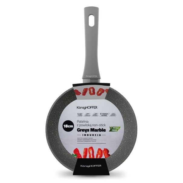 Patelnia marmurowa na indukcję Konighoffer Greys Marble 18 cm