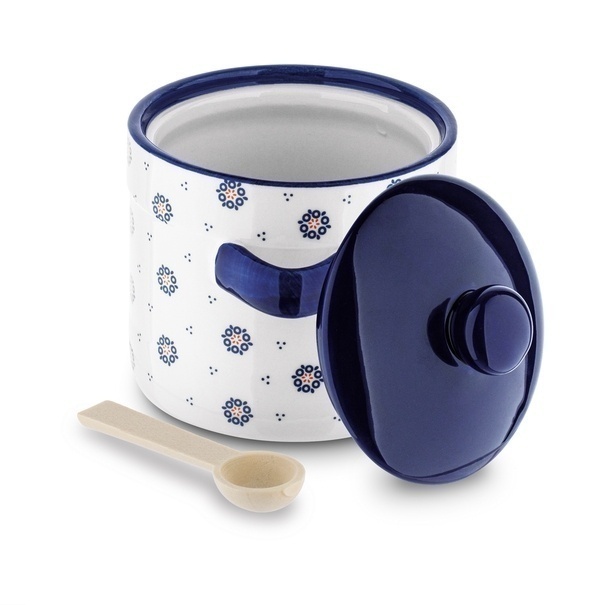 Pojemnik ceramiczny z łyżeczką Tadar Folklor 400 ml