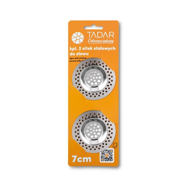 Sitko do zlewu Tadar 7 cm 2 sztuki