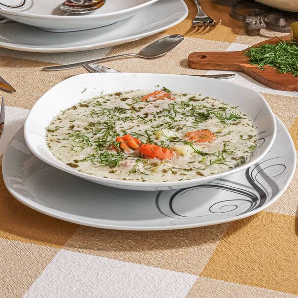 Talerz obiadowy kwadratowy Tadar Dolce Vita 25,5 cm