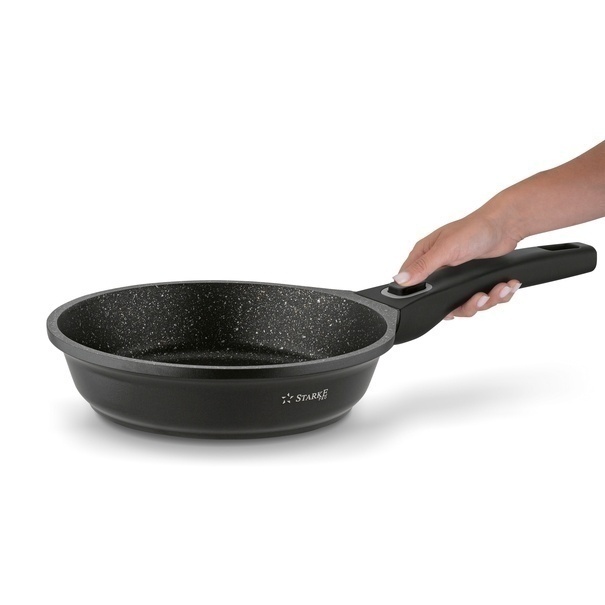 Zestaw 3 patelni marmurowych na indukcję Starke Pro Svart Marble 20 cm 24 cm 28 cm