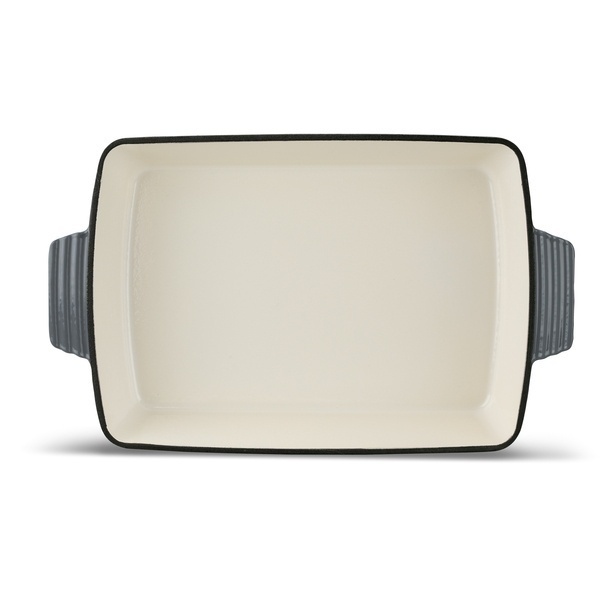 Brytfanna żeliwna emaliowana Konighoffer 39 x 23 x 7 cm szara