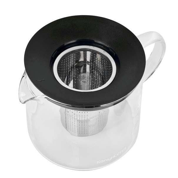 Dzbanek do herbaty z zaparzaczem i podgrzewaczem ceramicznym Konighoffer Andrea 1,5 l