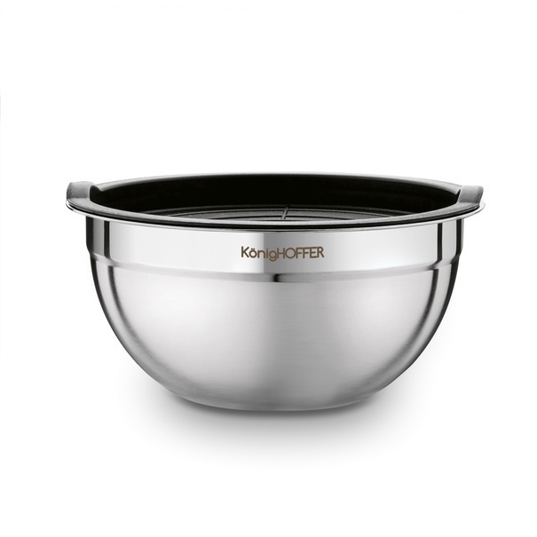 Miski nierdzewne z pokrywkami Konighoffer 16 cm 20 cm 24 cm satyna