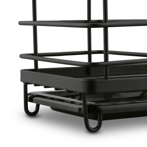 Organizer do zlewu druciany Tadar Trendy 23,5 x 13,5 x 15 cm czarny