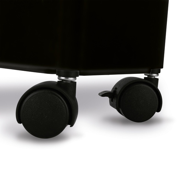 Regał na kółkach uniwersalny 3 poziomy Tadar 41 x 14 x 64 cm czarny