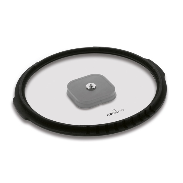 Pokrywka do garnków i patelni z silikonowym rantem Starke Pro 24 cm funkcja odcedzania