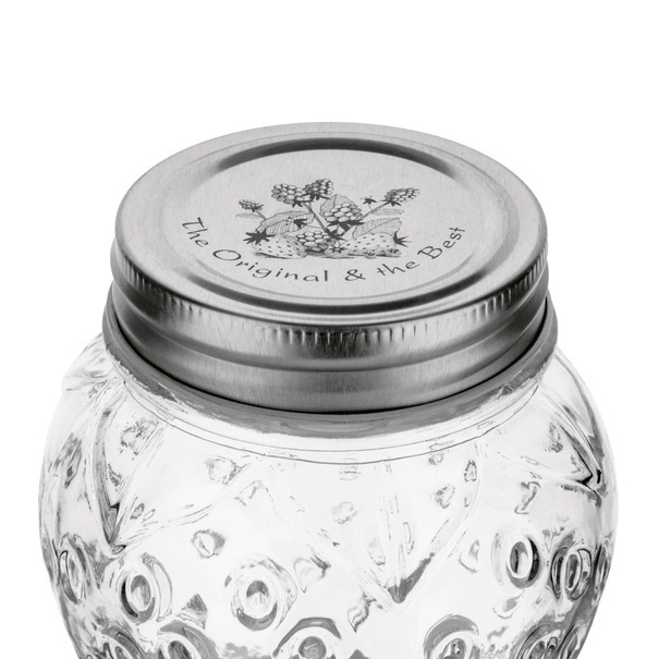 Słoik szklany z metalową zakrętką Tadar Truskawka 500 ml