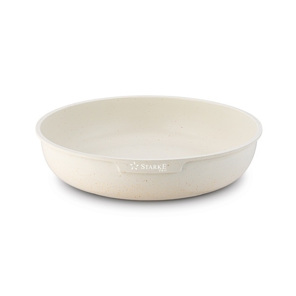 Zestaw 3 patelni Starke Pro Compacti Cream 4 elementy odpinany uchwyt