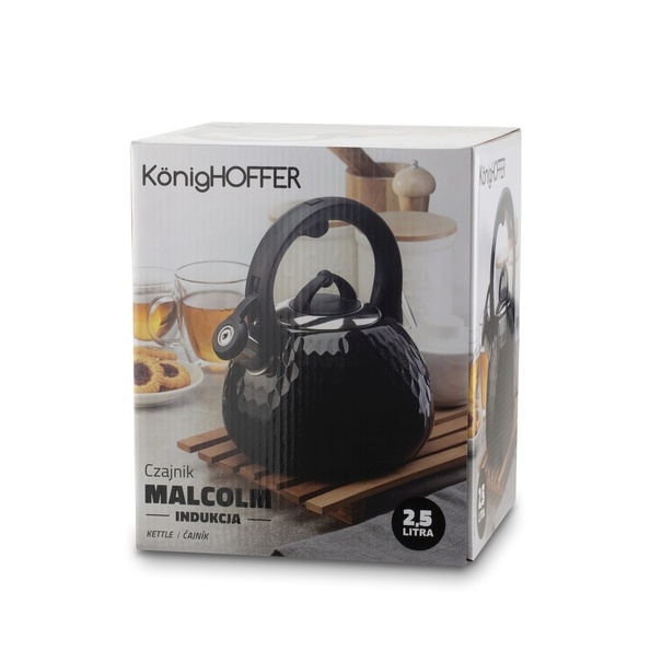 Czajnik na gaz i indukcję Konighoffer Malcolm 2,7 l czarny