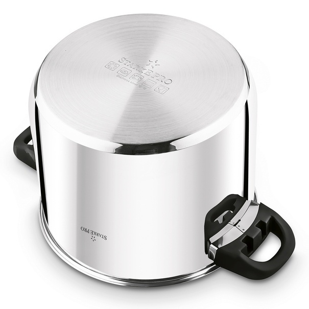 Garnek wysoki nierdzewny z pokrywką Starke Pro Sante 12,5 l indukcja