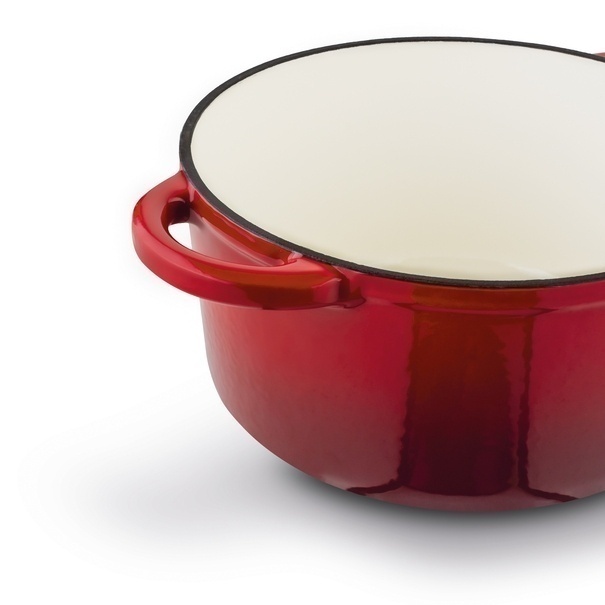 Gęsiarka żeliwna brytfanna emaliowana Konighoffer 2,8 l 21 x 10,5 cm okrągła czerwona