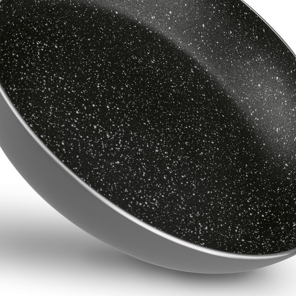 Komplet 3 patelni na indukcję z pokrywkami Tadar Amarantina Grey 20 24 28 cm