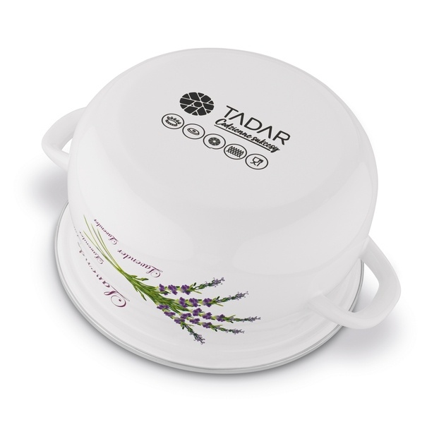 Komplet garnk&oacute;w emaliowanych Tadar Lawenda 6 element&oacute;w