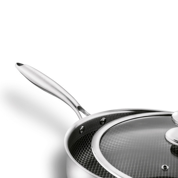 Patelnia głęboka nierdzewna Starke Pro Linesta Steel 28 x 8 cm z pokrywką