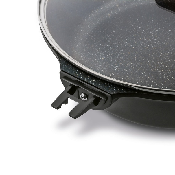 Patelnia marmurowa na indukcję kr&oacute;tkie uchwyty Starke Pro Svart Marble 28 cm