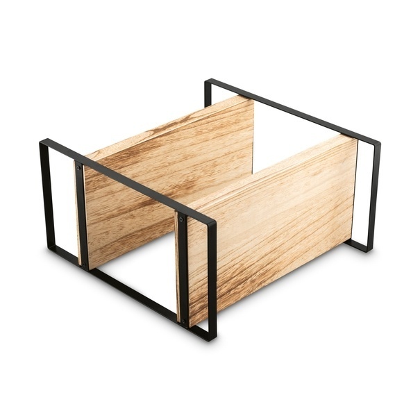 Półki drewniane stojące na stalowym stelażu Tadar 2-poziomy 34 x 18 x 34 cm