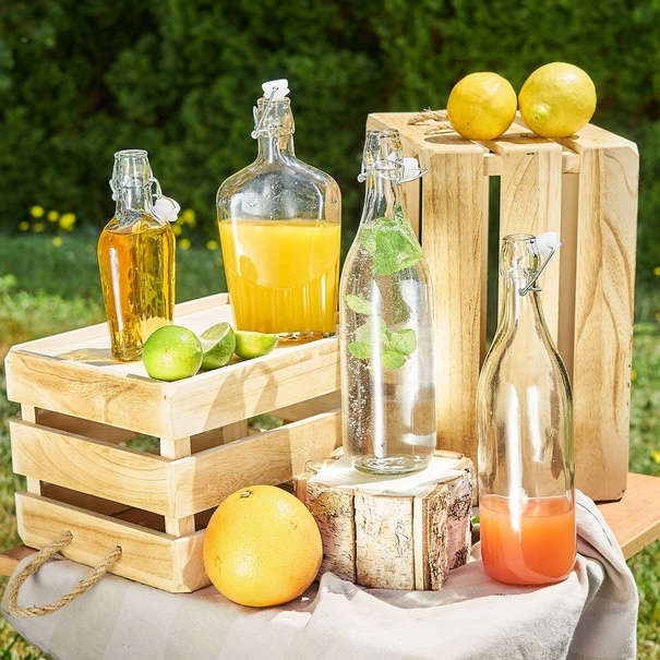 Szklana butelka z klipsem Tadar 240 ml