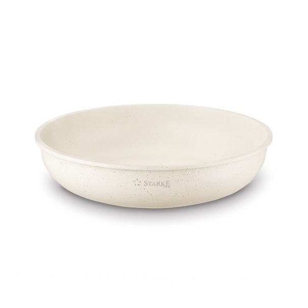 Zestaw 3 patelni Starke Pro Compacti Cream 4 elementy odpinany uchwyt