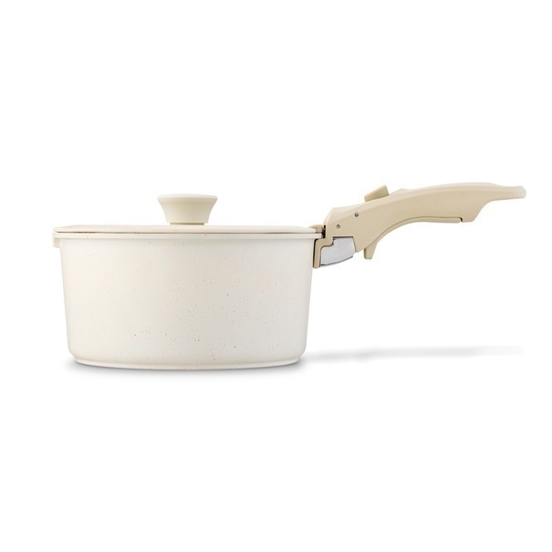 Zestaw garnk&oacute;w Starke Pro Compacti Cream 9 element&oacute;w odpinany uchwyt