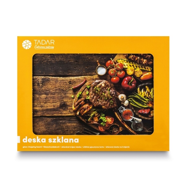 Deska do krojenia szklana Tadar Tasty 40 x 30 cm