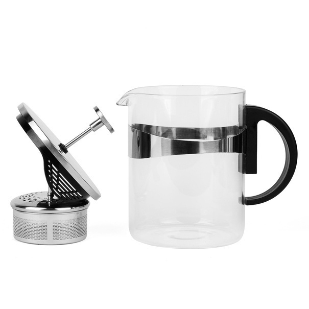 Dzbanek do herbaty z zaparzaczem i szklanym podgrzewaczem Konighoffer Saphir