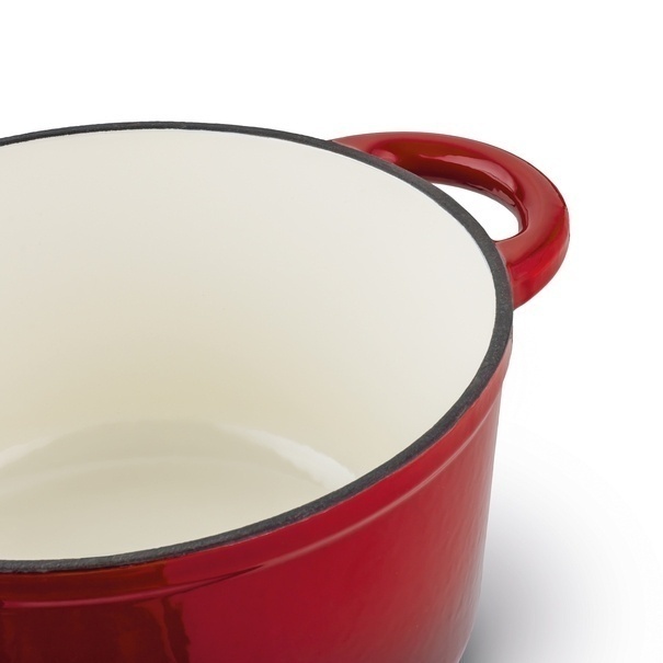 Gęsiarka żeliwna brytfanna emaliowana Konighoffer 2,8 l 21 x 10,5 cm okrągła czerwona