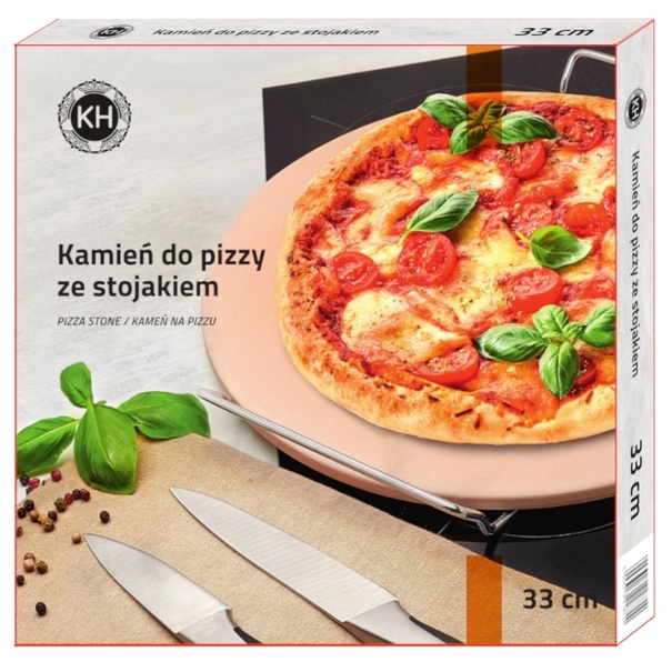 Kamień do pizzy ze stojakiem Konighoffer 33 cm