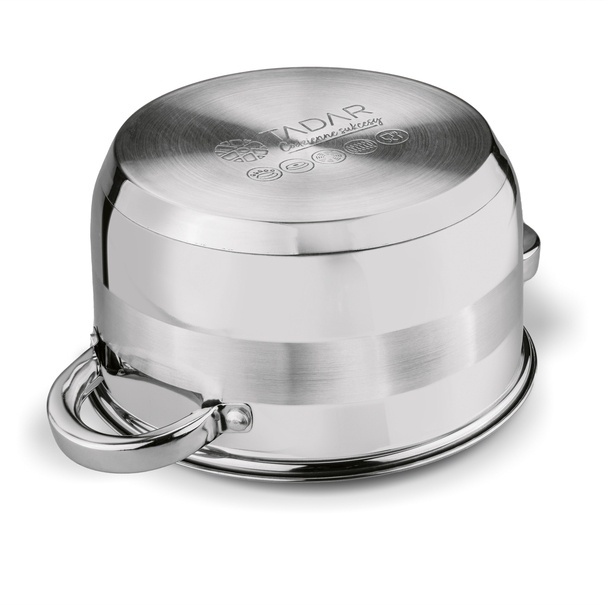 Komplet 3 garnk&oacute;w stalowych Tadar Roger II 16 cm 20 cm 24 cm