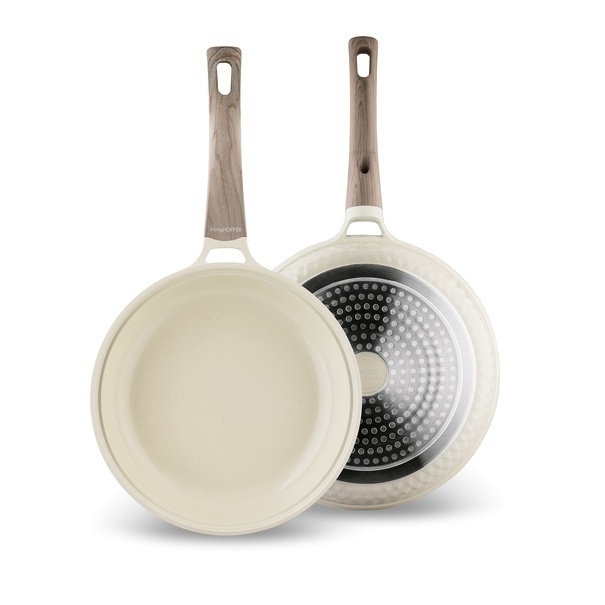 Komplet garnk&oacute;w ceramicznych 9 element&oacute;w Konighoffer Rosti kremowe