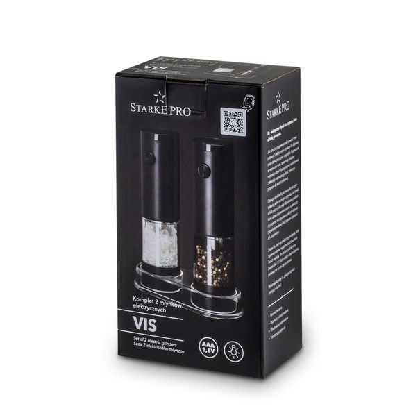 Młynki elektryczne do soli i pieprzu Starke Pro Vis 2 sztuki