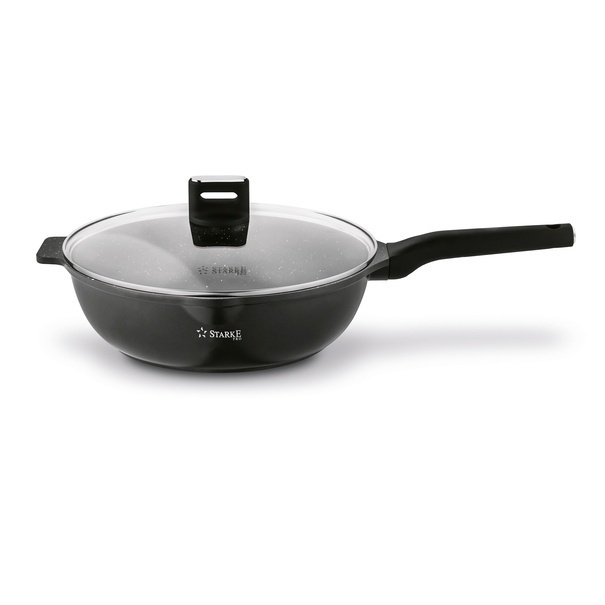 Patelnia WOK na indukcję z pokrywką Starke Pro Yasai 30 cm