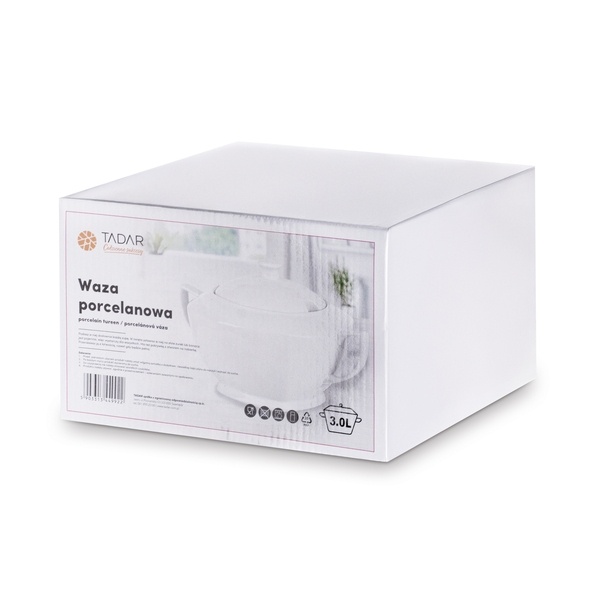 Waza do zupy porcelanowa Tadar II 3 l biała