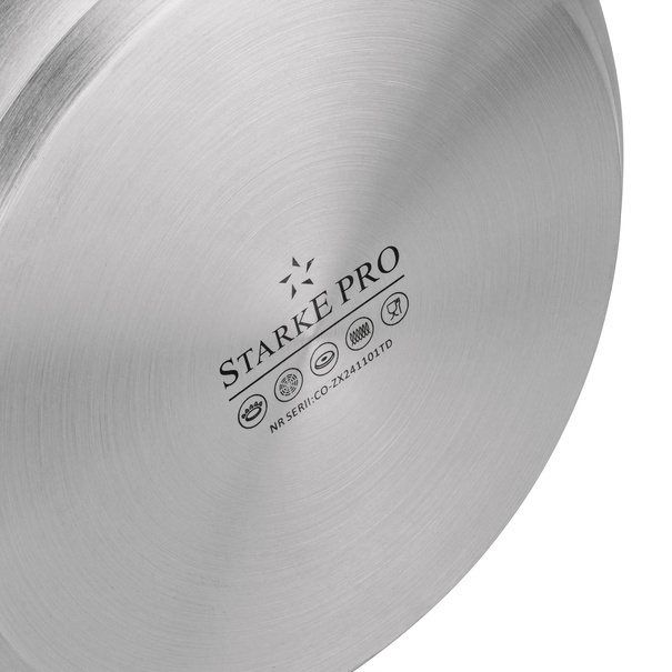 Zestaw 2 patelni stalowych na indukcję Starke Pro Gastro 24 cm 28 cm