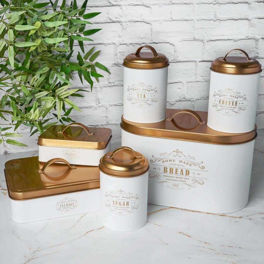 Komplet 3 pojemników Konighoffer Molise 11 x 15 cm biały • Tadar.pl